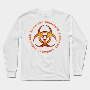 Biohazard Zombie Warning Long Sleeve T-Shirt